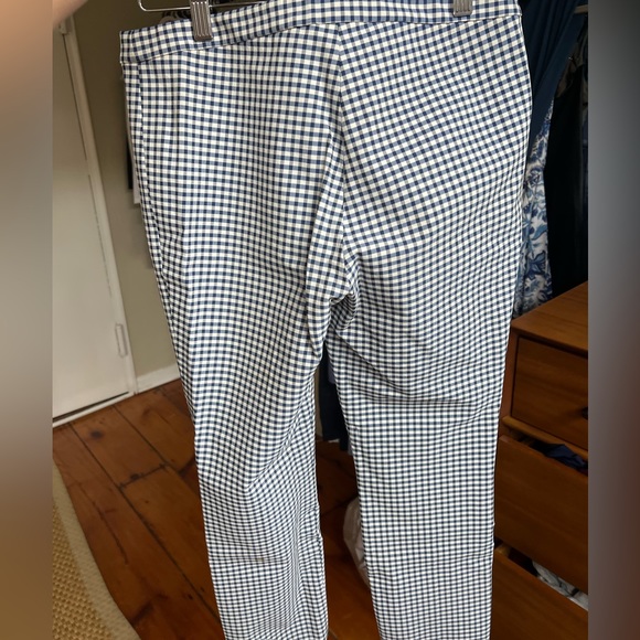 Theory Gingham Blue Checkered Pants, Size 2 - Barely Worn - Picture 2 of 3